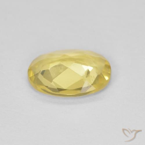 Béryl Jaune Toscane naturelle ovale, 0.86 ct, VS