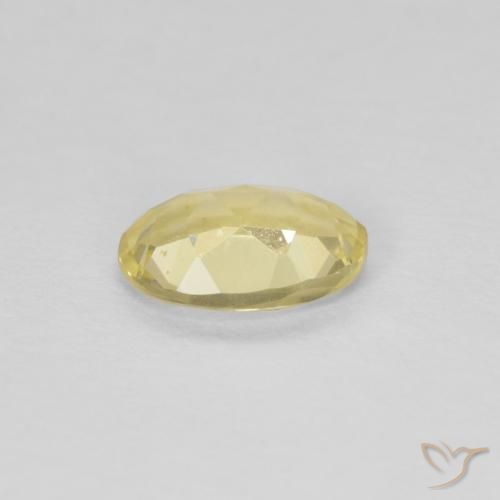 Béryl Jaune Dijon très clair naturelle ovale, 0.64 ct, VS