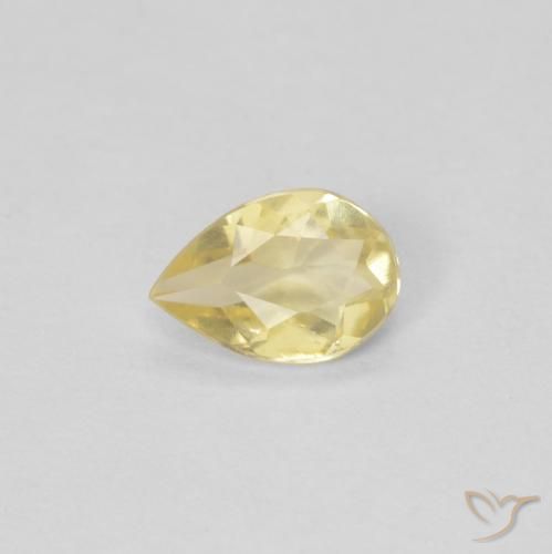 0.41ct Naturel Jaune terreux léger Béryl, En forme de poire, VS