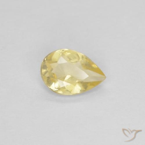 Béryl Jaune terreux léger naturelle En forme de poire, 0.41 ct, VS