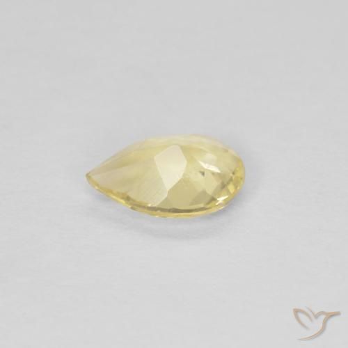 Béryl Jaune terreux léger naturelle En forme de poire, 0.41 ct, VS
