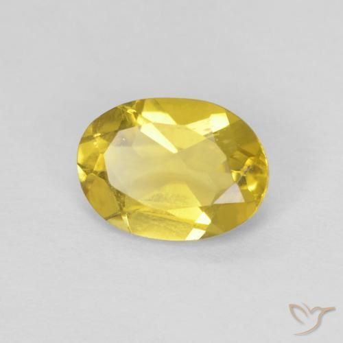 Béryl Jaune moyen naturelle ovale, 1.01 ct, VS