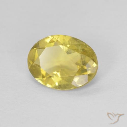Béryl Jaune Toscane naturelle ovale, 1.01 ct, VS