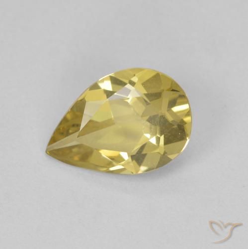 0.99ct Naturel Jaune doré léger Béryl, En forme de poire, VVS