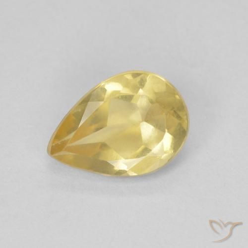 Béryl Doré léger naturelle En forme de poire, 0.97 ct, VVS