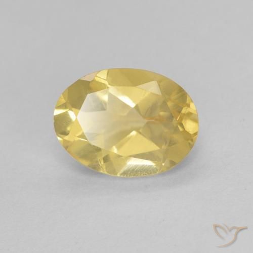 Béryl Jaune clair naturelle ovale, 1.17 ct, VVS