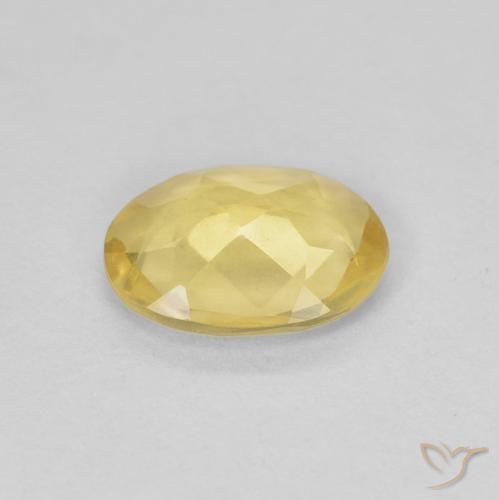 Béryl Jaune doré léger naturelle ovale, 0.85 ct, VVS