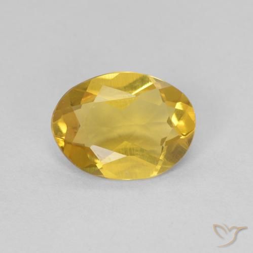 0.94ct Naturel Jaune foncé Béryl, ovale, VVS