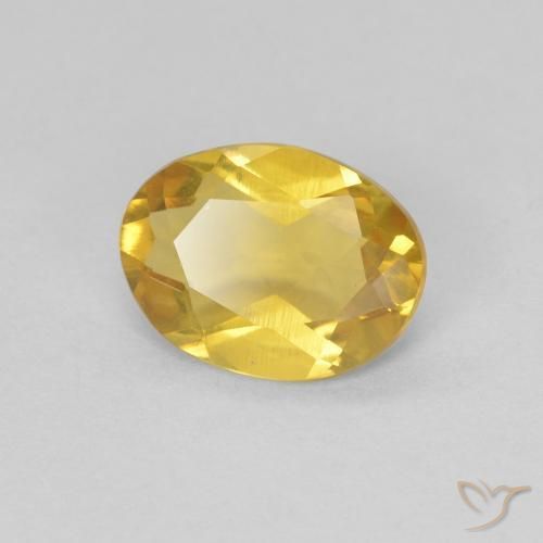 Béryl Jaune foncé naturelle ovale, 0.94 ct, VVS