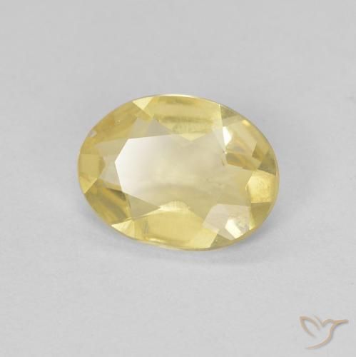 Béryl Doré léger naturelle ovale, 0.82 ct, VVS