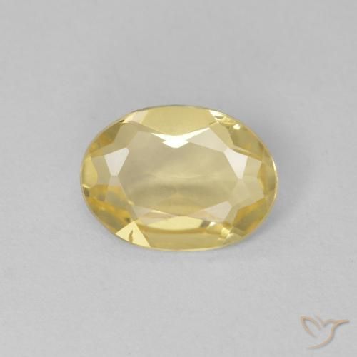 0.80ct Naturel Doré léger Béryl, ovale, VVS