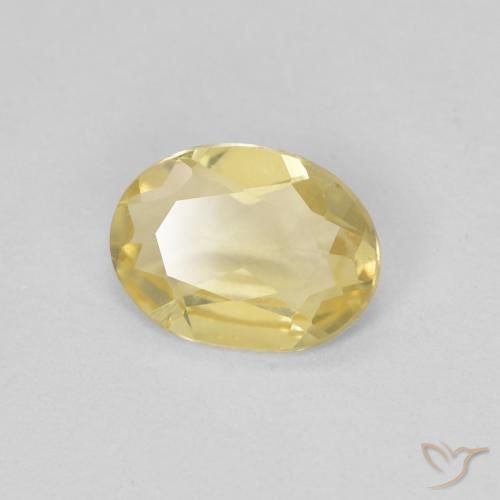 Béryl Doré léger naturelle ovale, 0.80 ct, VVS