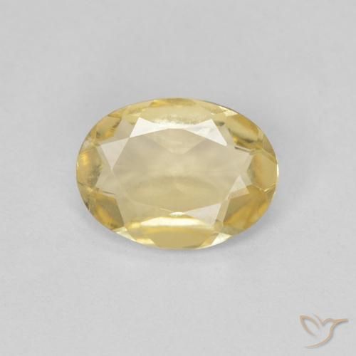 Béryl Doré léger naturelle ovale, 0.84 ct, VVS
