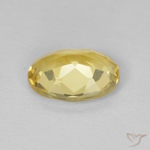 Béryl Jaune clair naturelle ovale, 1.48 ct, VVS