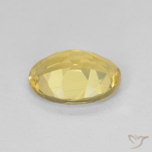 Béryl Jaune clair naturelle ovale, 1.62 ct, VVS