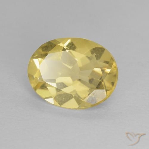 Béryl Doré léger naturelle ovale, 1.54 ct, VVS
