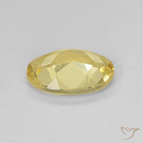 Béryl Jaune clair naturelle ovale, 1.42 ct, VVS
