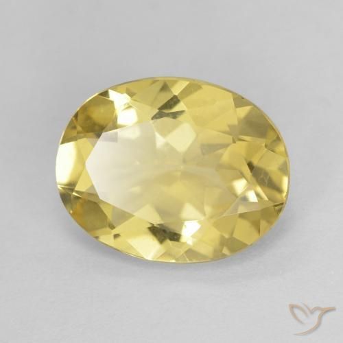 2.08ct Naturel Jaune terreux léger Béryl, ovale, VVS