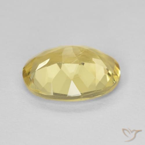 Béryl Jaune terreux léger naturelle ovale, 2.08 ct, VVS