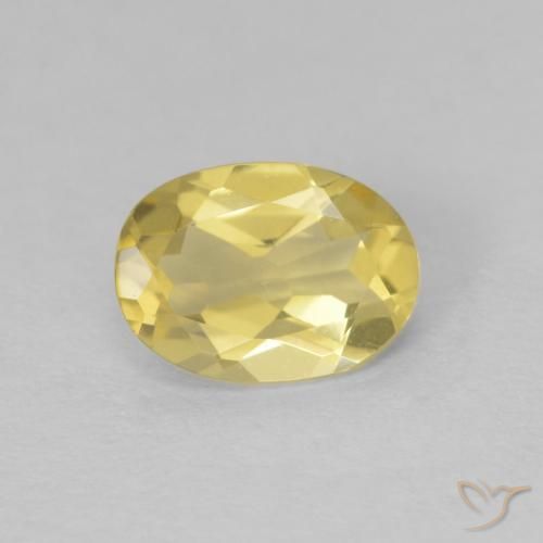0.63ct Naturel Jaune pâle Béryl, ovale, VVS