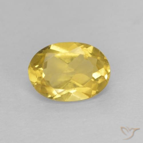 Béryl Jaune miel naturelle ovale, 0.83 ct, VVS