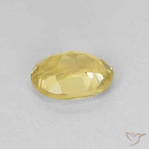Béryl Jaune Dijon très clair naturelle ovale, 0.82 ct, VVS