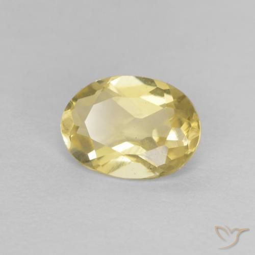 0.67ct Naturel Jaune clair Béryl, ovale, VVS