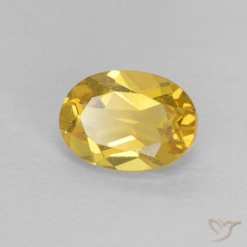 Béryl Jaune miel naturelle ovale, 0.89 ct, VVS