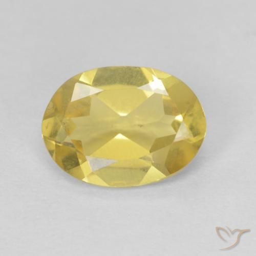 Béryl Jaune clair naturelle ovale, 0.93 ct, VVS