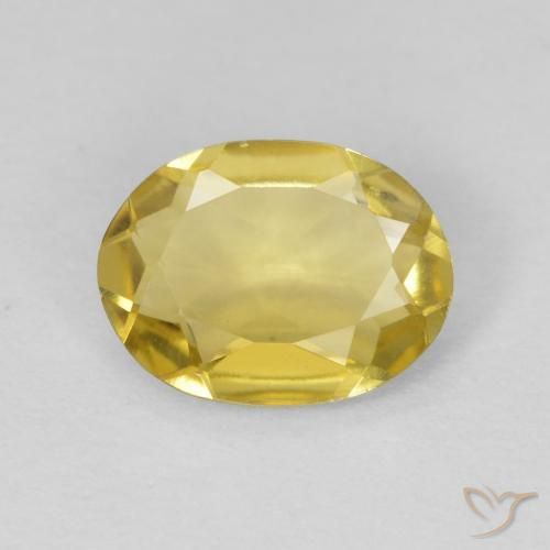 0.88ct Naturel Jaune pâle Béryl, ovale, VVS