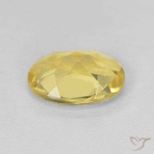 Béryl Jaune pâle naturelle ovale, 0.99 ct, VVS