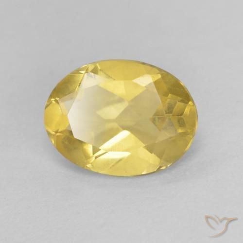 Béryl Jaune clair naturelle ovale, 0.97 ct, VVS
