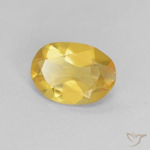 Béryl Jaune miel naturelle ovale, 0.82 ct, VVS-VS