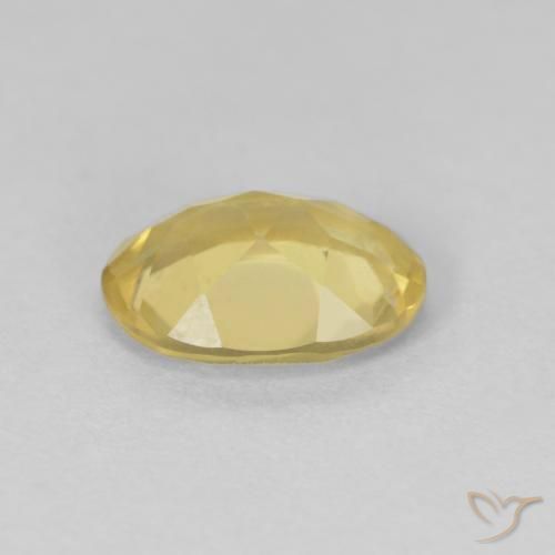 Béryl Jaune doré léger naturelle ovale, 1.02 ct, VVS-VS