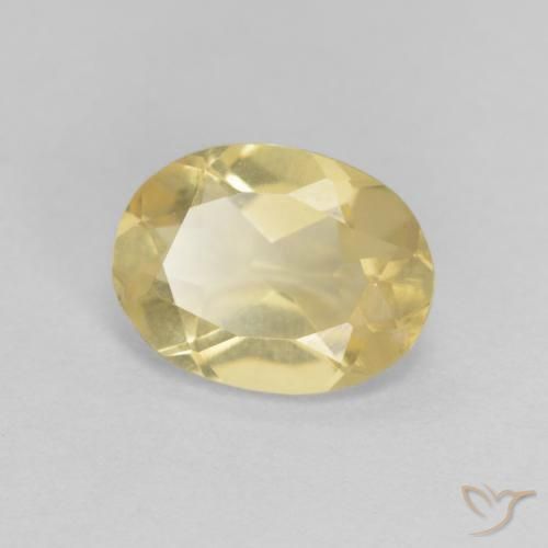 1.10ct Naturel Jaune Dijon très clair Béryl, ovale, VVS-VS