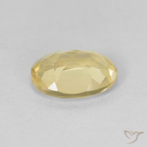 Béryl Jaune Dijon très clair naturelle ovale, 1.10 ct, VVS-VS