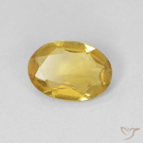 Béryl Doré jaunâtre naturelle ovale, 0.75 ct, VVS-VS