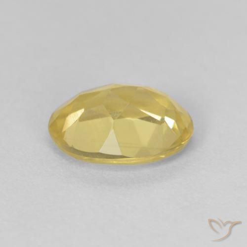 Béryl Medium Light-Yellow naturelle ovale, 1.12 ct, VVS-VS