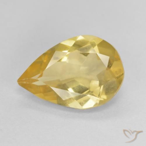 1.39ct Naturel Jaune miel Béryl, En forme de poire, VVS-VS
