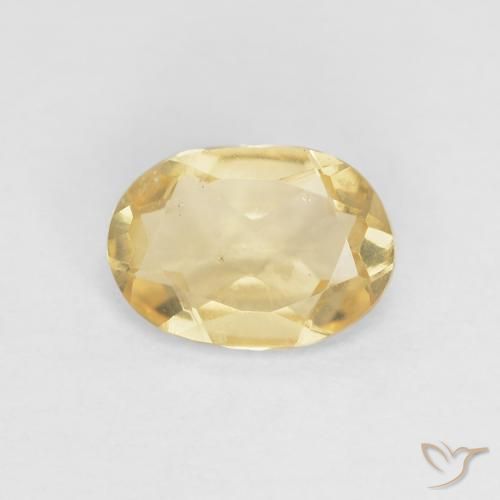 0.91ct Naturel Jaune clair Béryl, ovale, VVS-VS