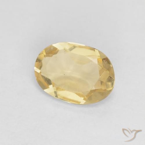 Béryl Jaune clair naturelle ovale, 0.91 ct, VVS-VS