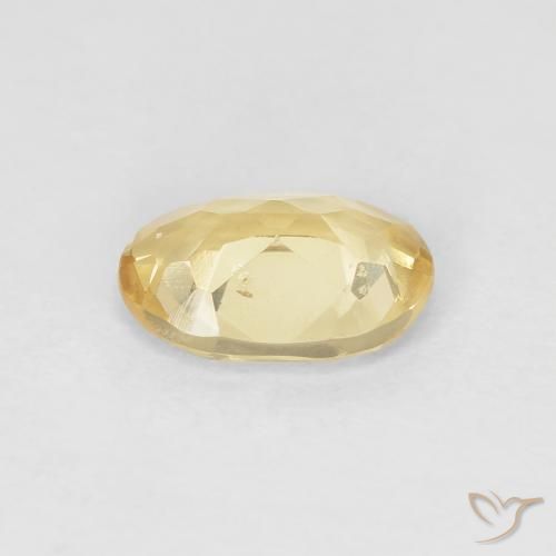 Béryl Jaune clair naturelle ovale, 0.91 ct, VVS-VS