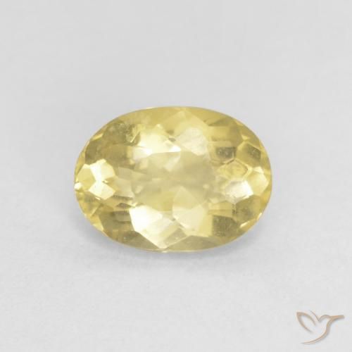 0.70ct Naturel Jaune terreux léger Béryl, ovale, VVS-VS