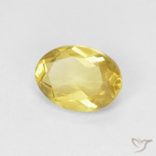 Béryl Jaune moyen naturelle ovale, 0.80 ct, VVS-VS