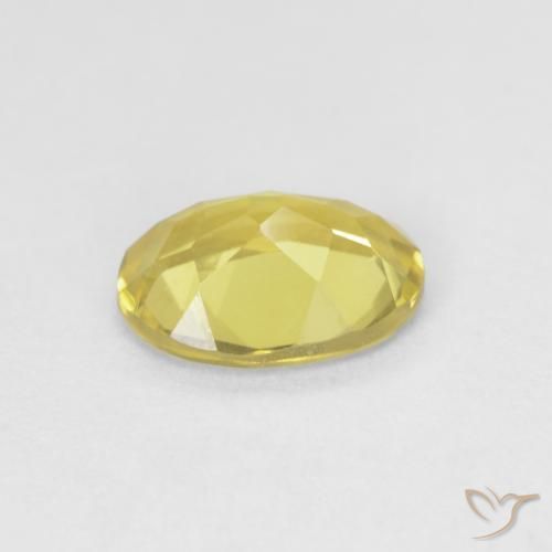 Béryl Jaune bourdon léger naturelle ovale, 0.99 ct, VVS-VS