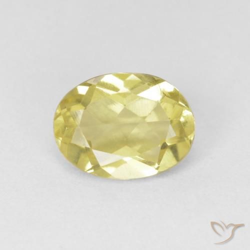1.11ct Naturel Jaune clair Béryl, ovale, VVS-VS