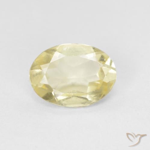 1.01ct Naturel Jaune clair Béryl, ovale, VVS-VS