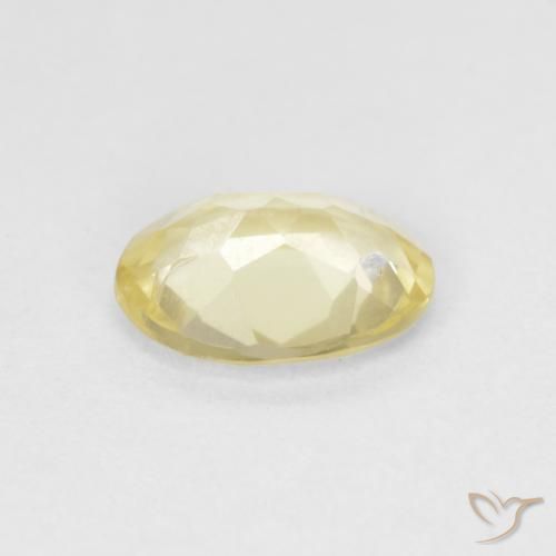 Béryl Jaune clair naturelle ovale, 1.01 ct, VVS-VS