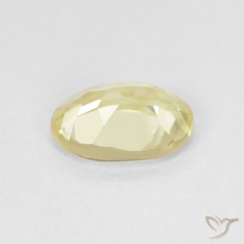 Béryl Jaune Dijon très clair naturelle ovale, 1.17 ct, VVS-VS