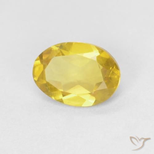 Béryl Jaune miel naturelle ovale, 0.70 ct, VVS-VS